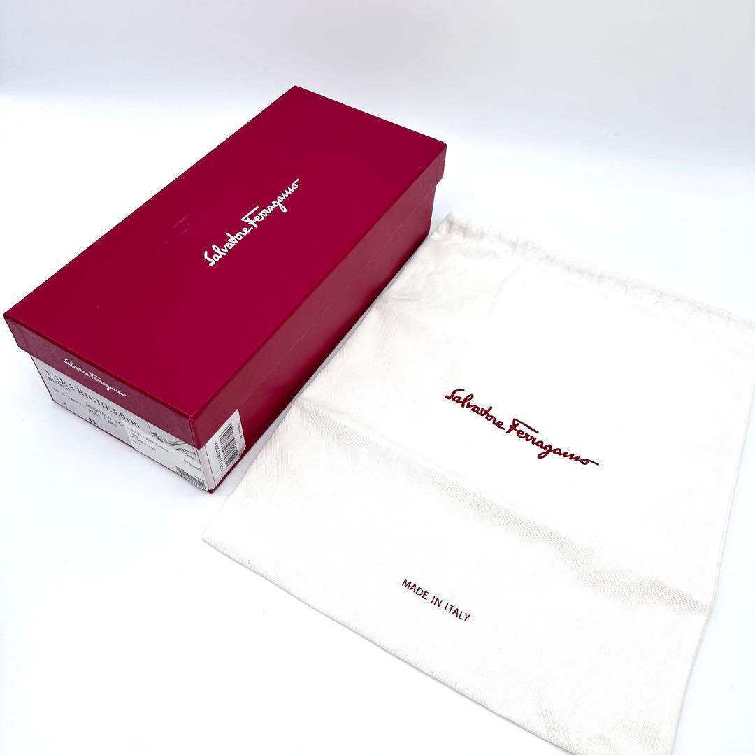 極美品✨サルヴァトーレフェラガモ ヴァラリボン パンプス レザー ボルドー 7D