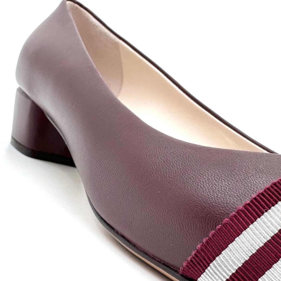 極美品✨サルヴァトーレフェラガモ ヴァラリボン パンプス レザー ボルドー 7D