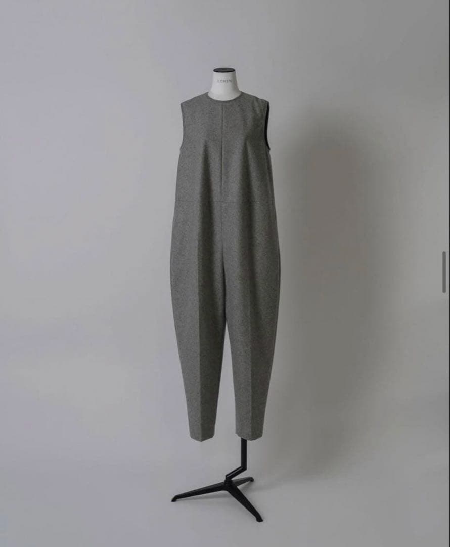 美品LOHEN ローヘン　フランネルバイカラーステッチオールインワン38