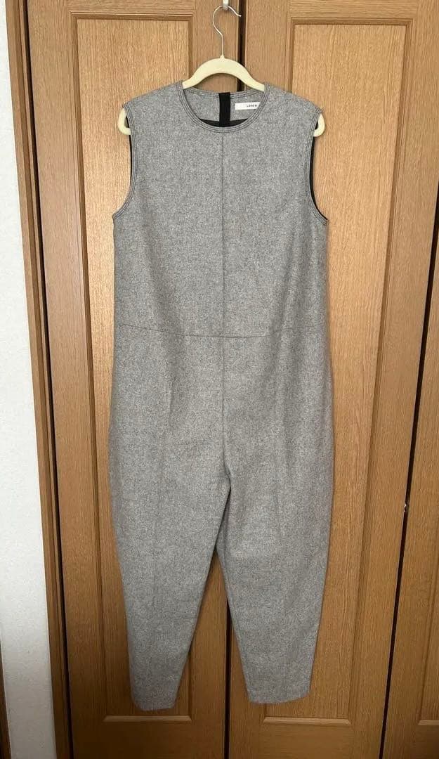 美品LOHEN ローヘン　フランネルバイカラーステッチオールインワン38