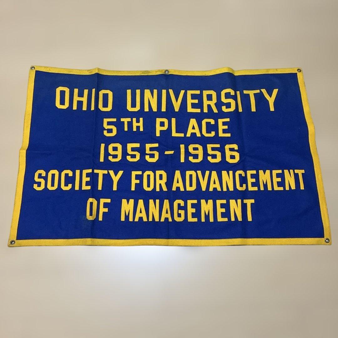 50s OHIO大学 オハイオ大学 ビンテージ 記念バナー 旗 フェルト