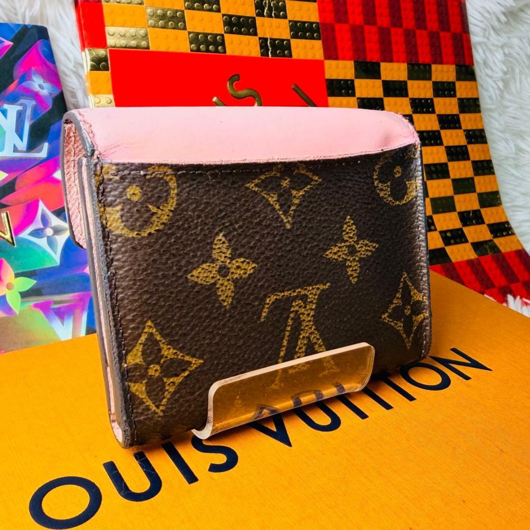 ルイヴィトン モノグラム ポルトフォイユ ゾエ ローズバレリーヌ 三つ折り財布
