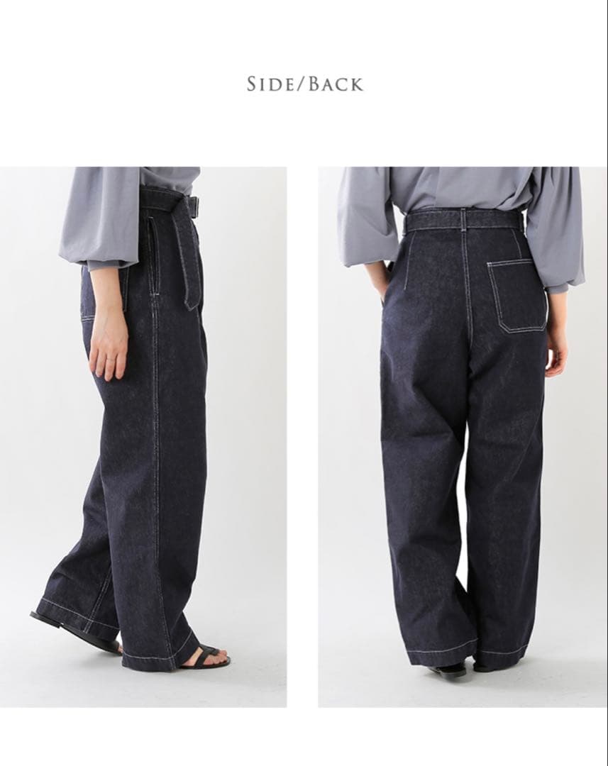 パンツ Graphpaper Colorfast Denim Belted Pants