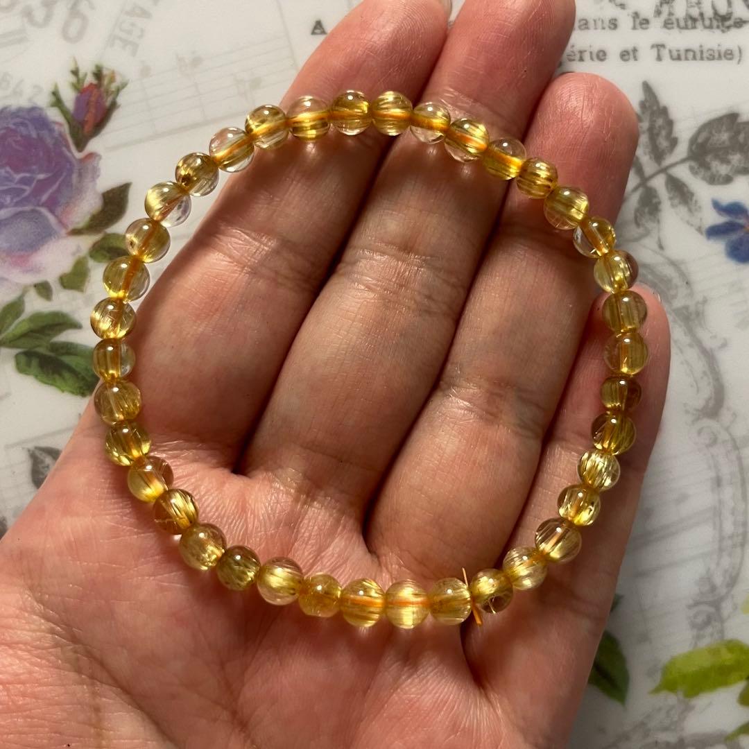 専用 オールドストック ゴールドタイチンルチル 小粒ブレスレット