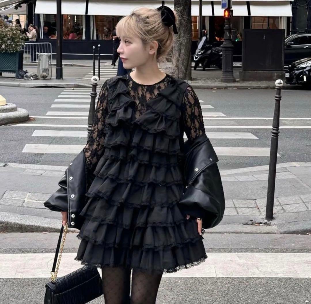 ワンピース treaturself angel wings mini dress black