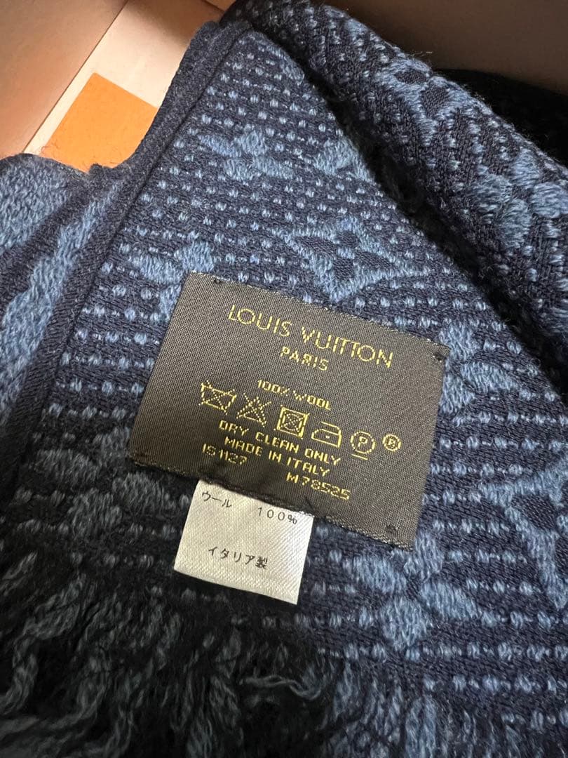 ルイヴィトン マフラー クラッシック ブルーマリーヌ モノグラム