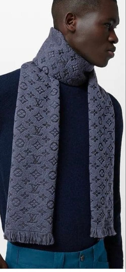 ルイヴィトン マフラー クラッシック ブルーマリーヌ モノグラム