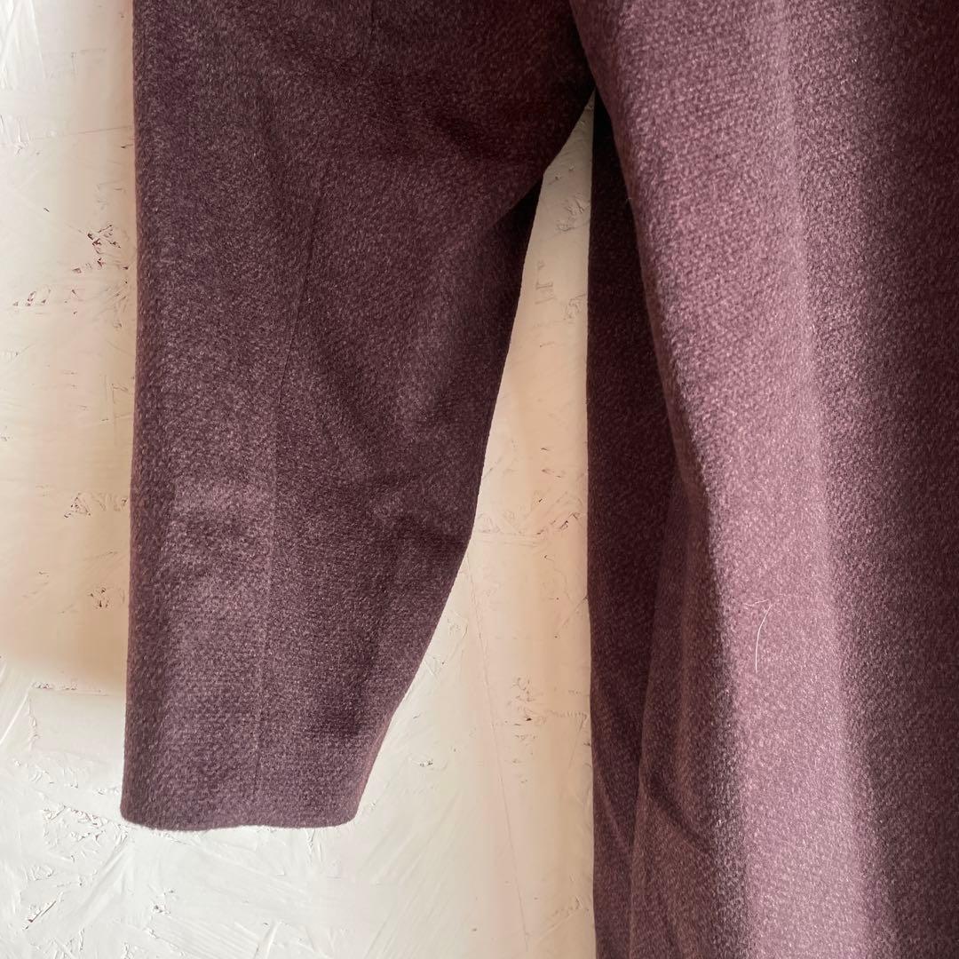 カシミヤ100%【BALMAIN】ウールロングコート　ステンカラーコート　9