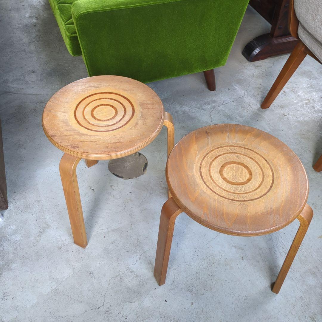 希少◆ビンテージ 丸椅子 スツール スタッキングチェア Yamaguchi 日本