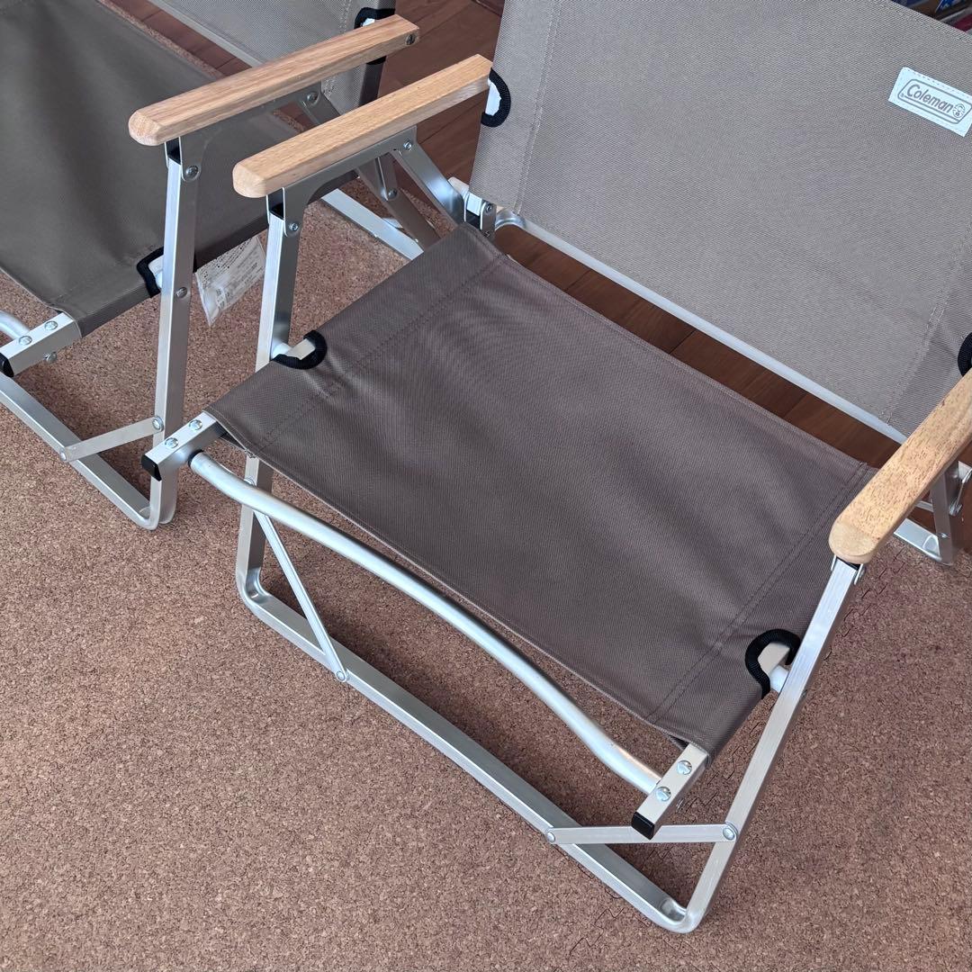 Coleman アウトドアチェア 2脚セット グレージュ