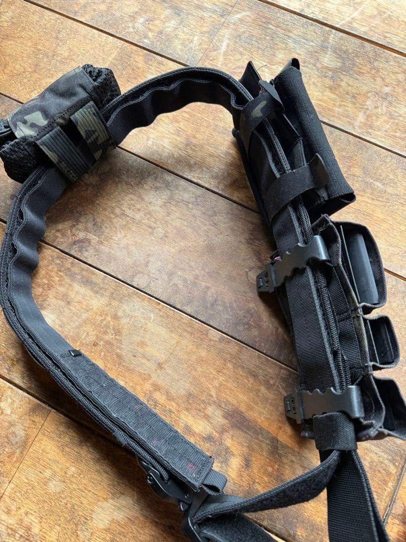 タクティカルベルト/戦術ベルト ブラック/迷彩 モジュラー