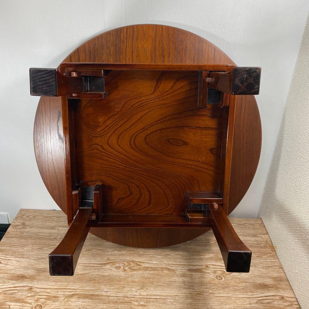 丸型折脚座卓 ちゃぶ台 円卓(美品)