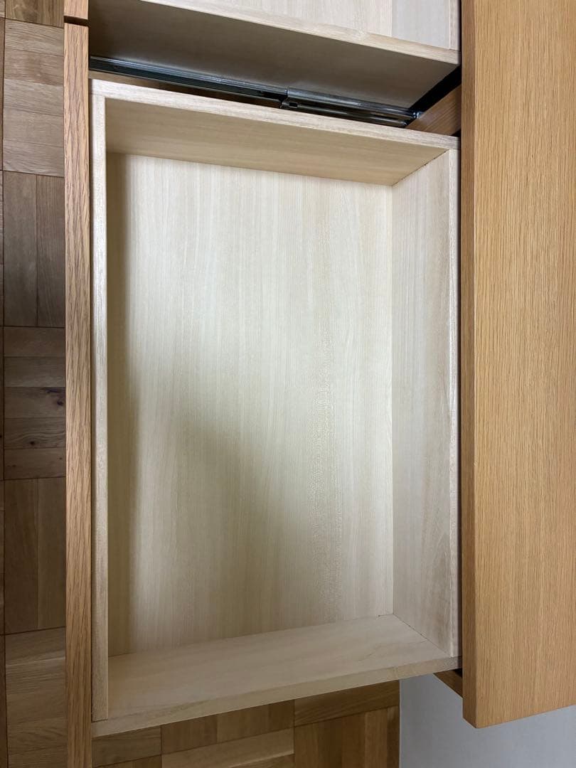 【廃盤品】無印良品　オーク材チェスト4段　幅120㎝