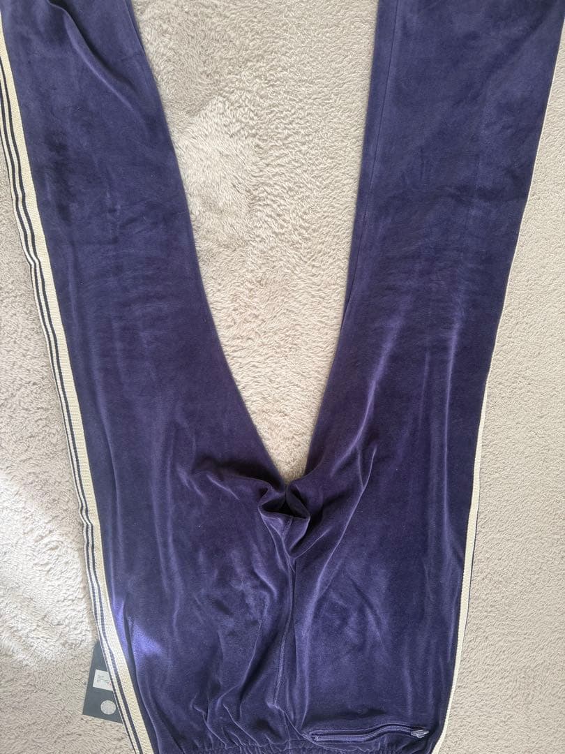 Needles ニードルス ベロア トラックパンツ パープル S タグ付き 美品