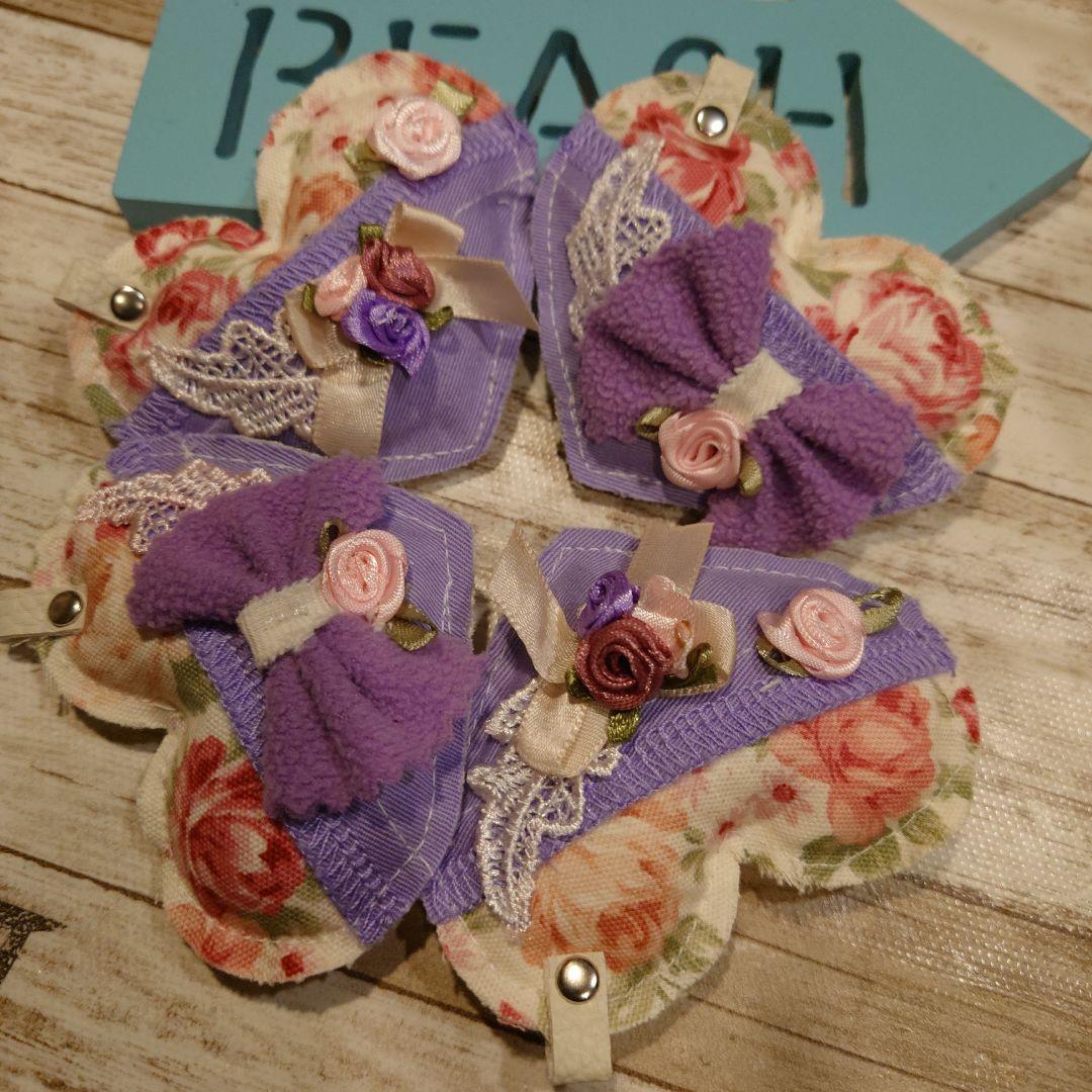 メグえもん様　637☆ぷっくりハートキーホルダー４個セット