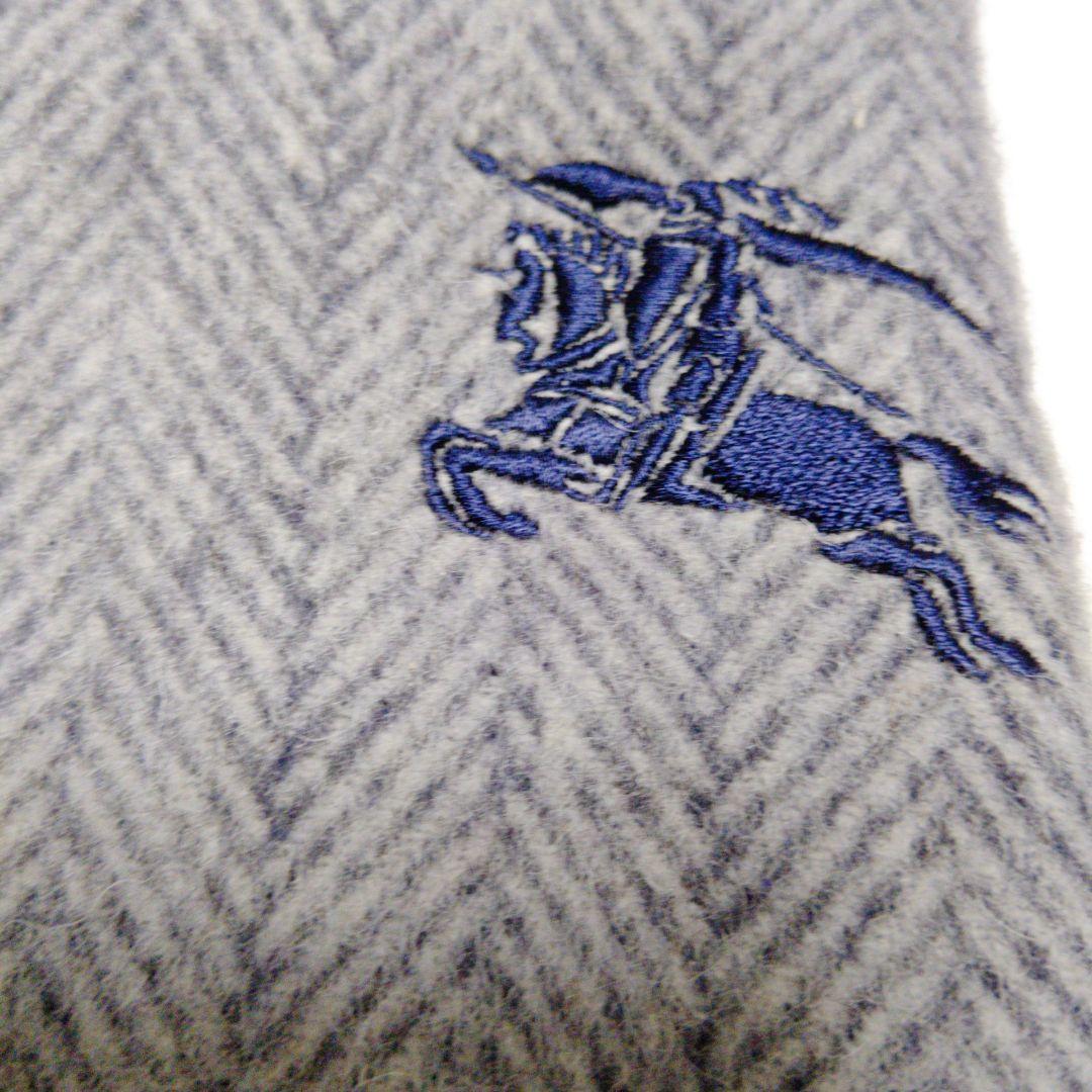 未使用 BURBERRY ひざ掛け ウール 日本製 西川 ホース グレー