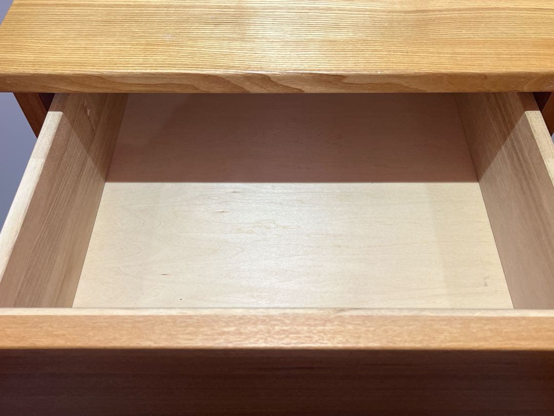 美品　無印良品 タモ材　3段チェスト キャビネット　廃盤　シンプル モダン 北欧