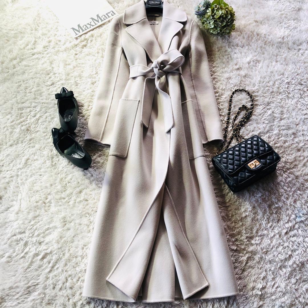 現行25年✨未使用 マックスマーラ マキシコート クチートアマーノ グレー 40