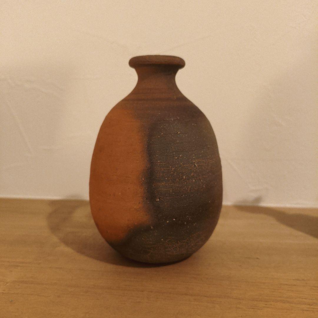 藤原雄　備前焼徳利　共箱付