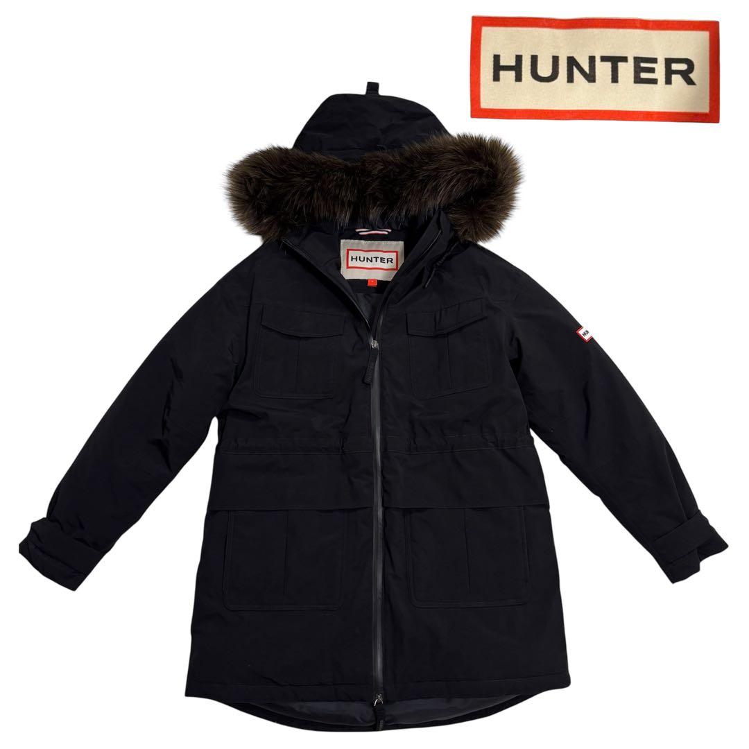 2/1〜2/3値下✨美品⭐︎HUNTER ロングダウンジャケット　ブラック