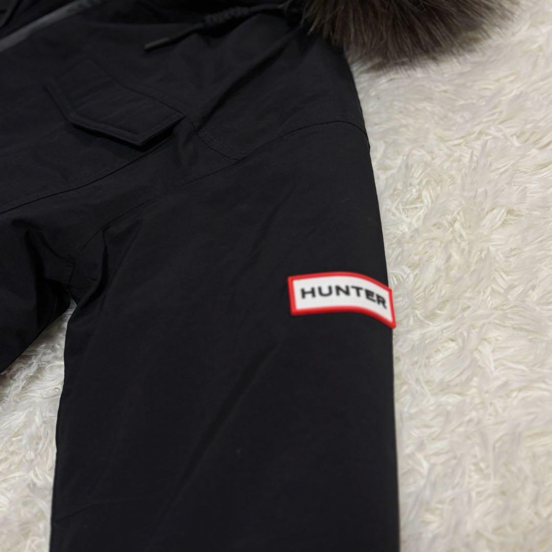 2/1〜2/3値下✨美品⭐︎HUNTER ロングダウンジャケット　ブラック