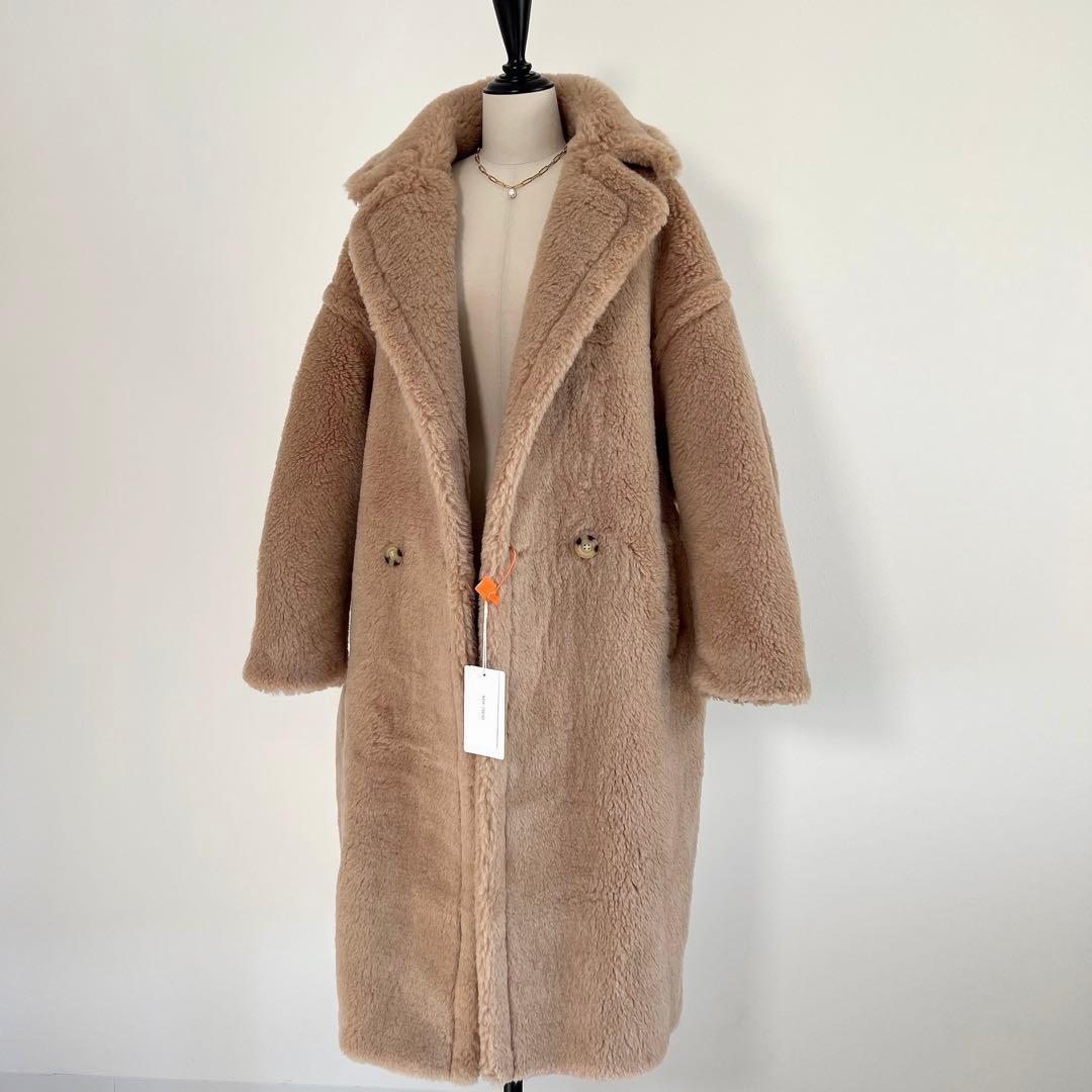 新型最新作❗️ベアロングコート テディコート ミルクティーベージュ