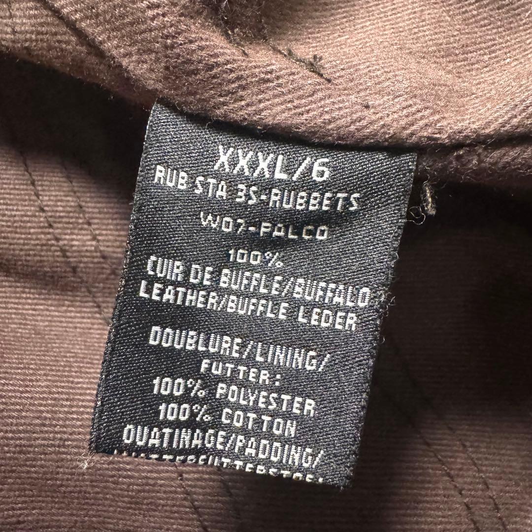 90s REDSKINS バッファローレザー フライトJKT 刺繍ロゴ　XL