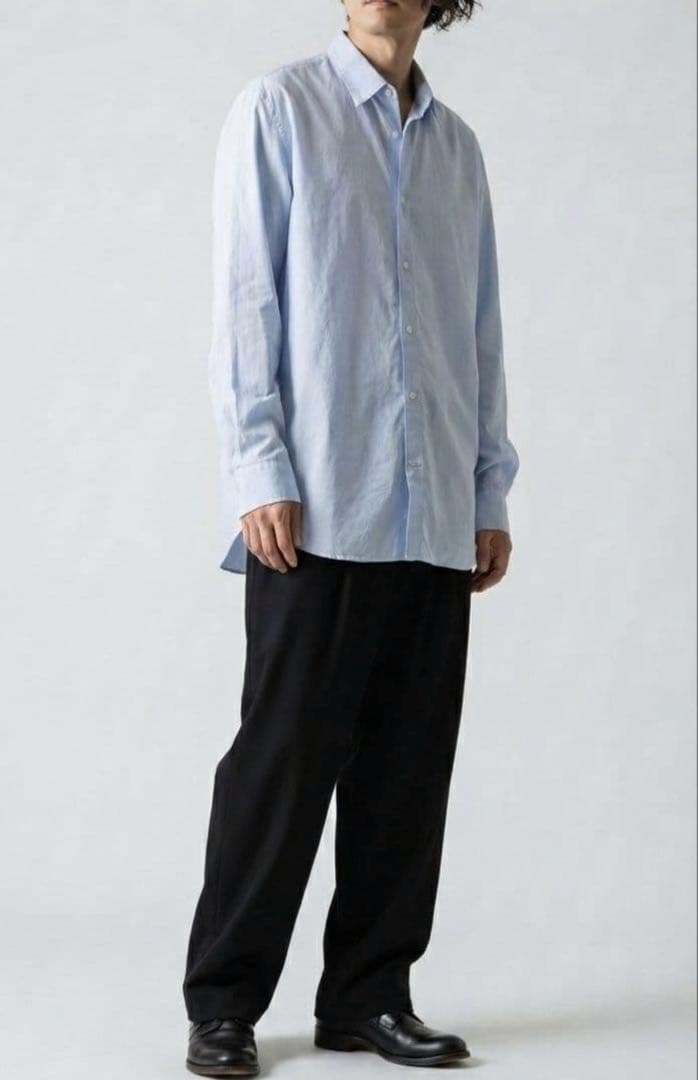 メゾンマルジェラ ワイシャツ 四つタグ 48 サックスブルー