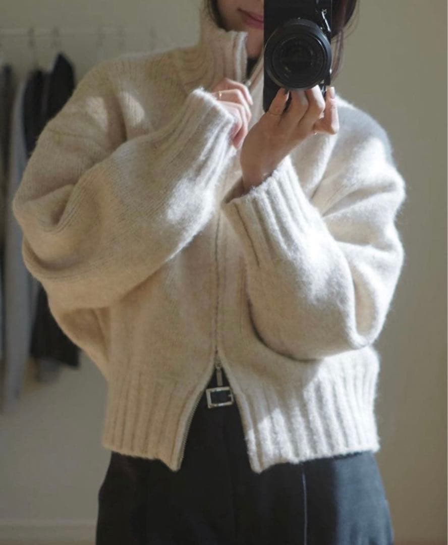 トップス ENCIRCLE Kint zip BL