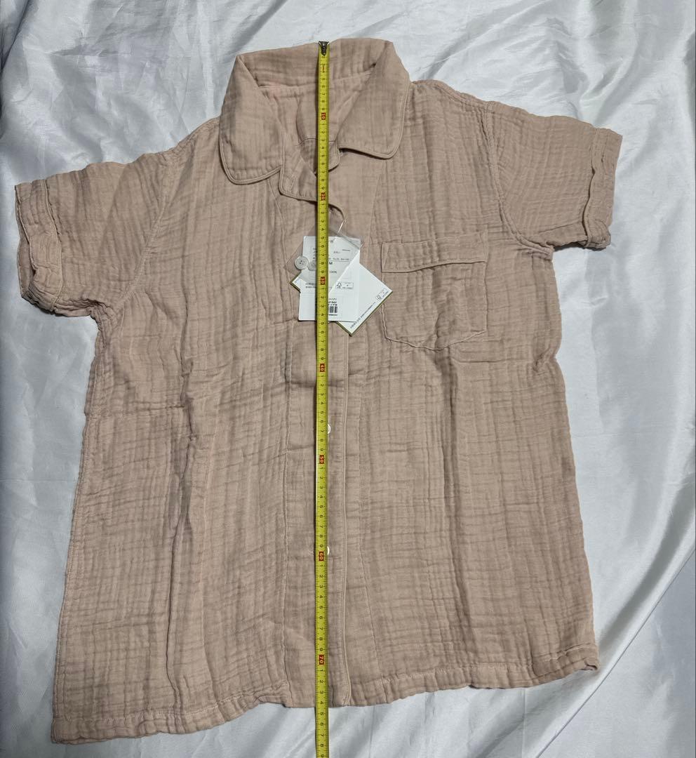 【新品未使用】ウチノ　クレープガーゼ 快眠パジャマ　レディース　M ピンク　半袖