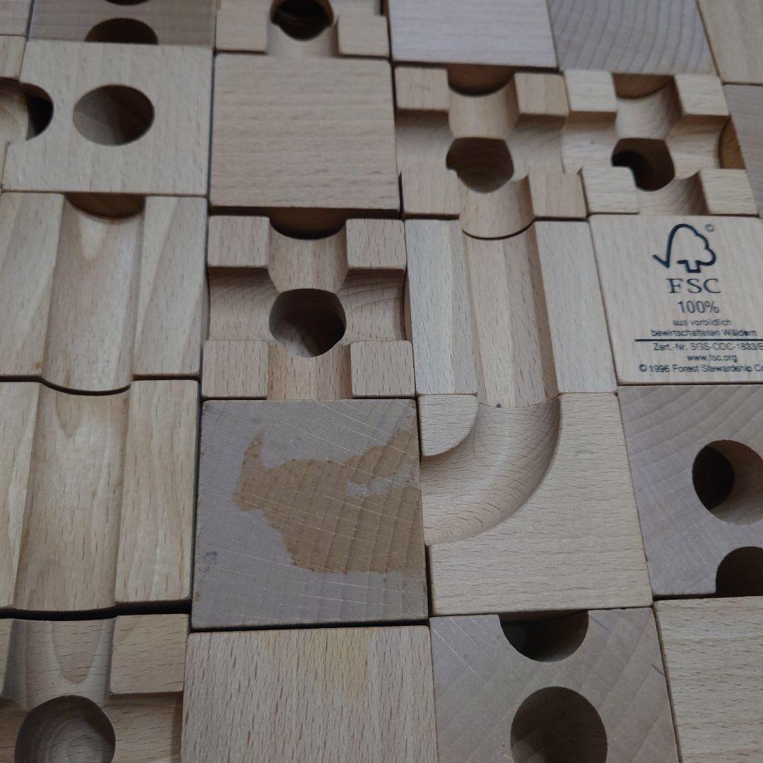 cuboro2・54個・木製 知育玩具・ビー玉10個（箱無しです）