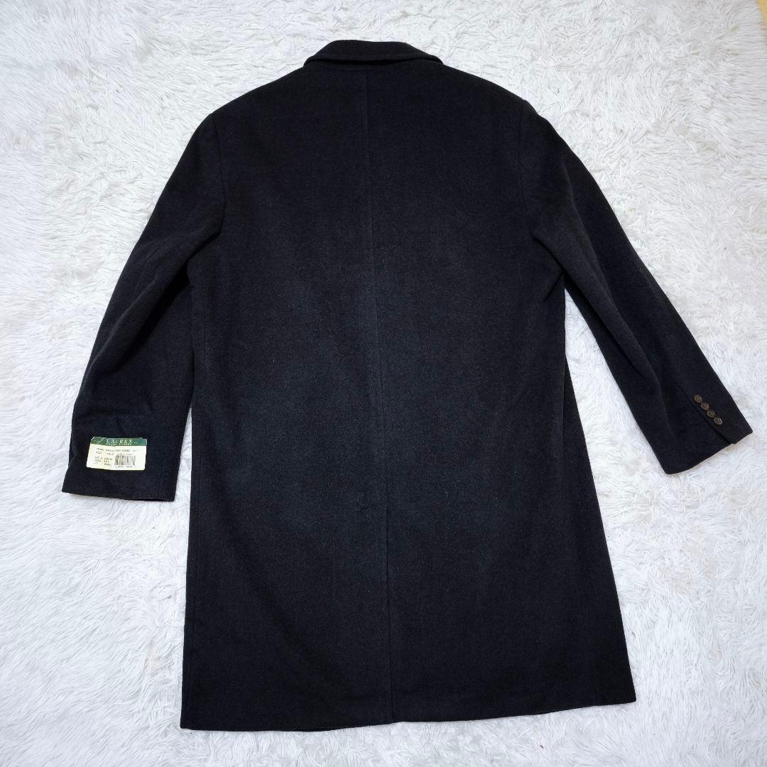 未使用ローレンラルフローレン カシミヤ混 タグ付きチェスターコート グレー 44