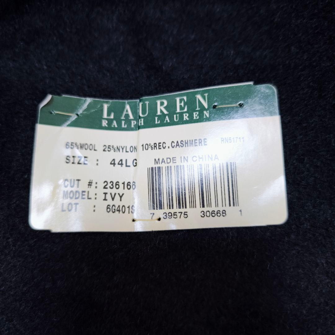 未使用ローレンラルフローレン カシミヤ混 タグ付きチェスターコート グレー 44