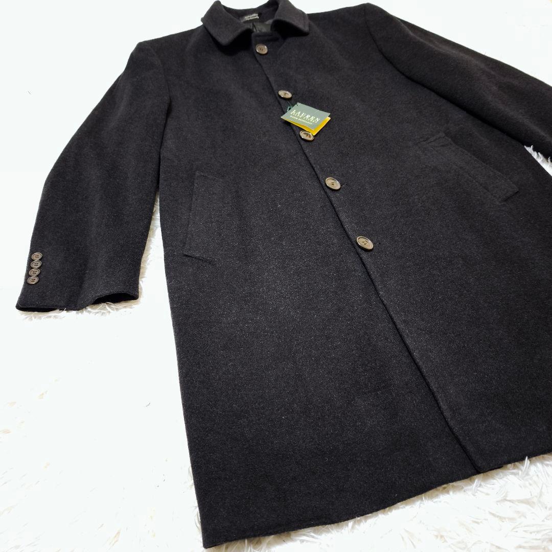 未使用ローレンラルフローレン カシミヤ混 タグ付きチェスターコート グレー 44