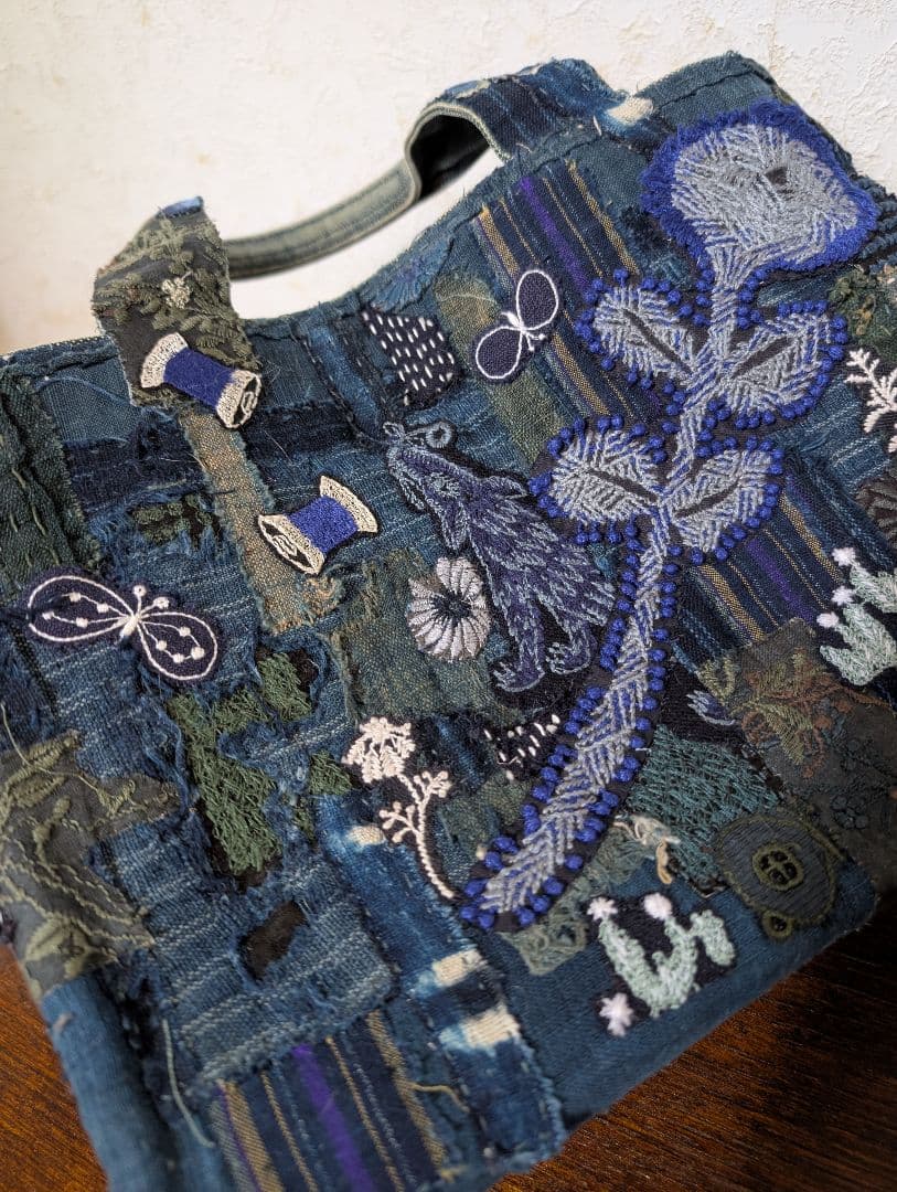 《吉田カバン&Wolf&Flower&襤褸》古布　藍染　ミナ　pjc 　バック