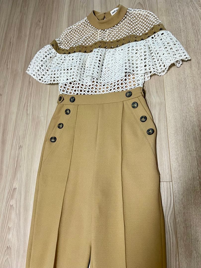 美品 self-portrait セルフポートレート オールインワン UK8