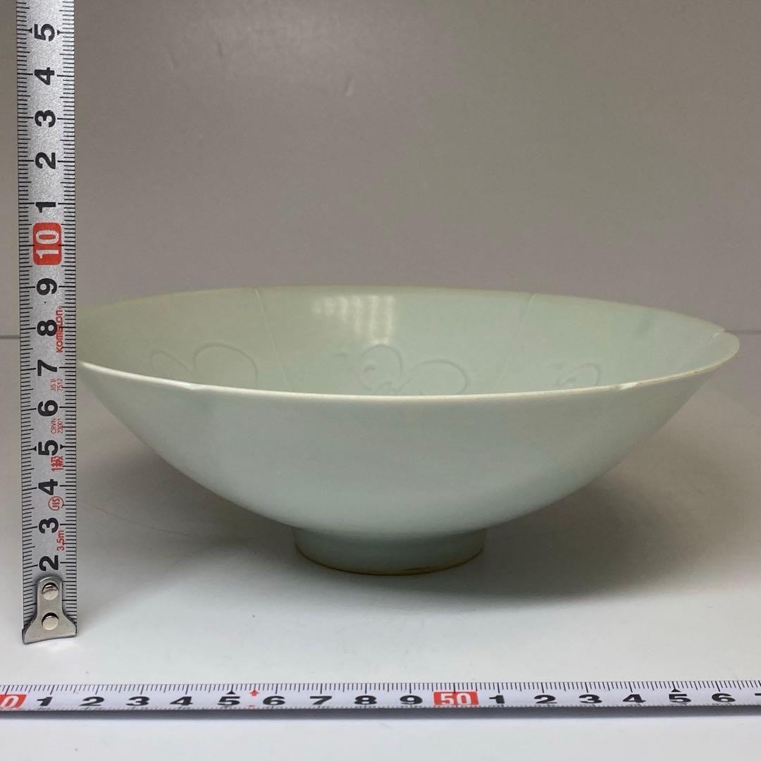 中国美術 青白磁 大鉢 w20.8cm 東キ7-1123⑤ タニト