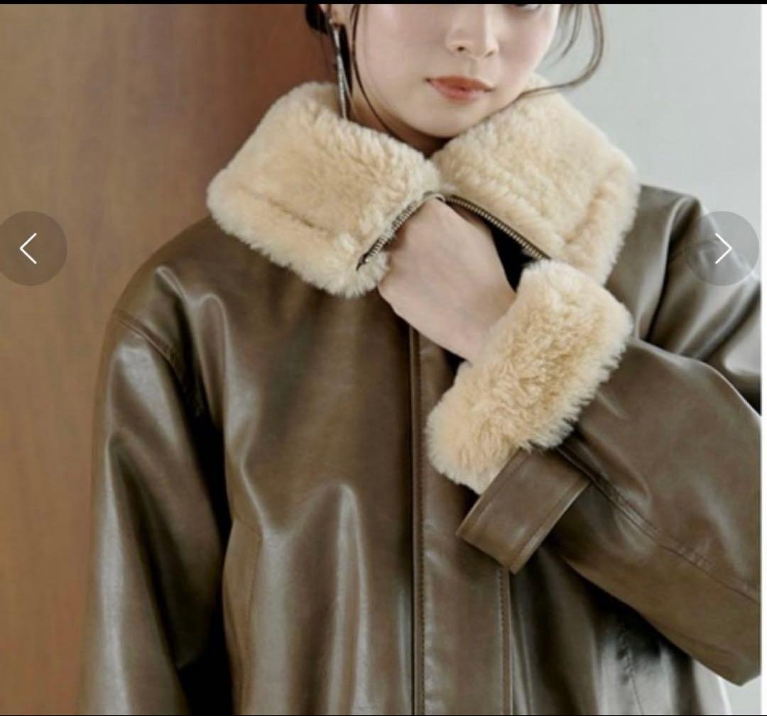 美品　SNIDEL スナイデル　バリエボンバージャケット　2024 茶色　秋冬