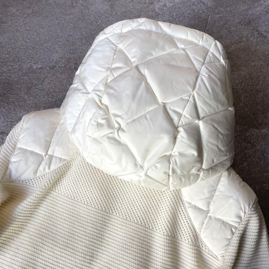 未使用級★カナダグース　ハイブリッジ　キルテッド　ニットフーディー　ダウン　S