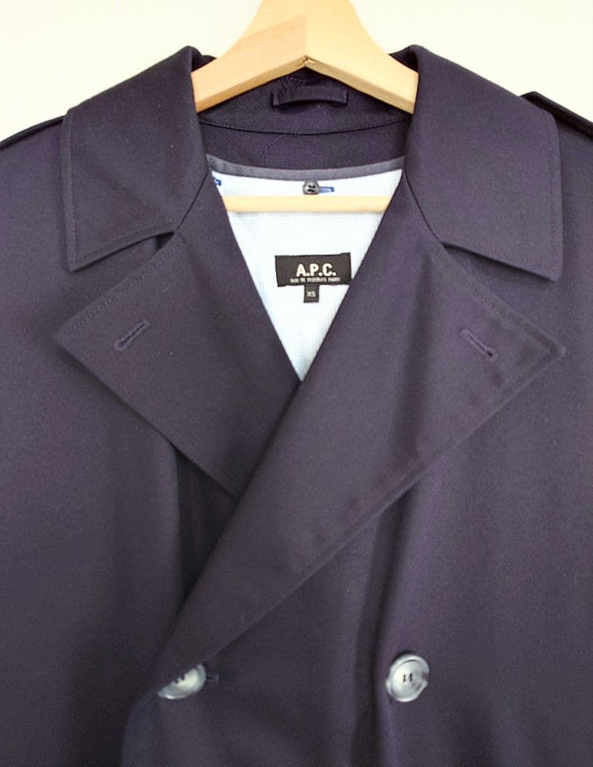 A.P.C. アーペーセー 90年代 トレンチコート XS(M相当) ネイビー