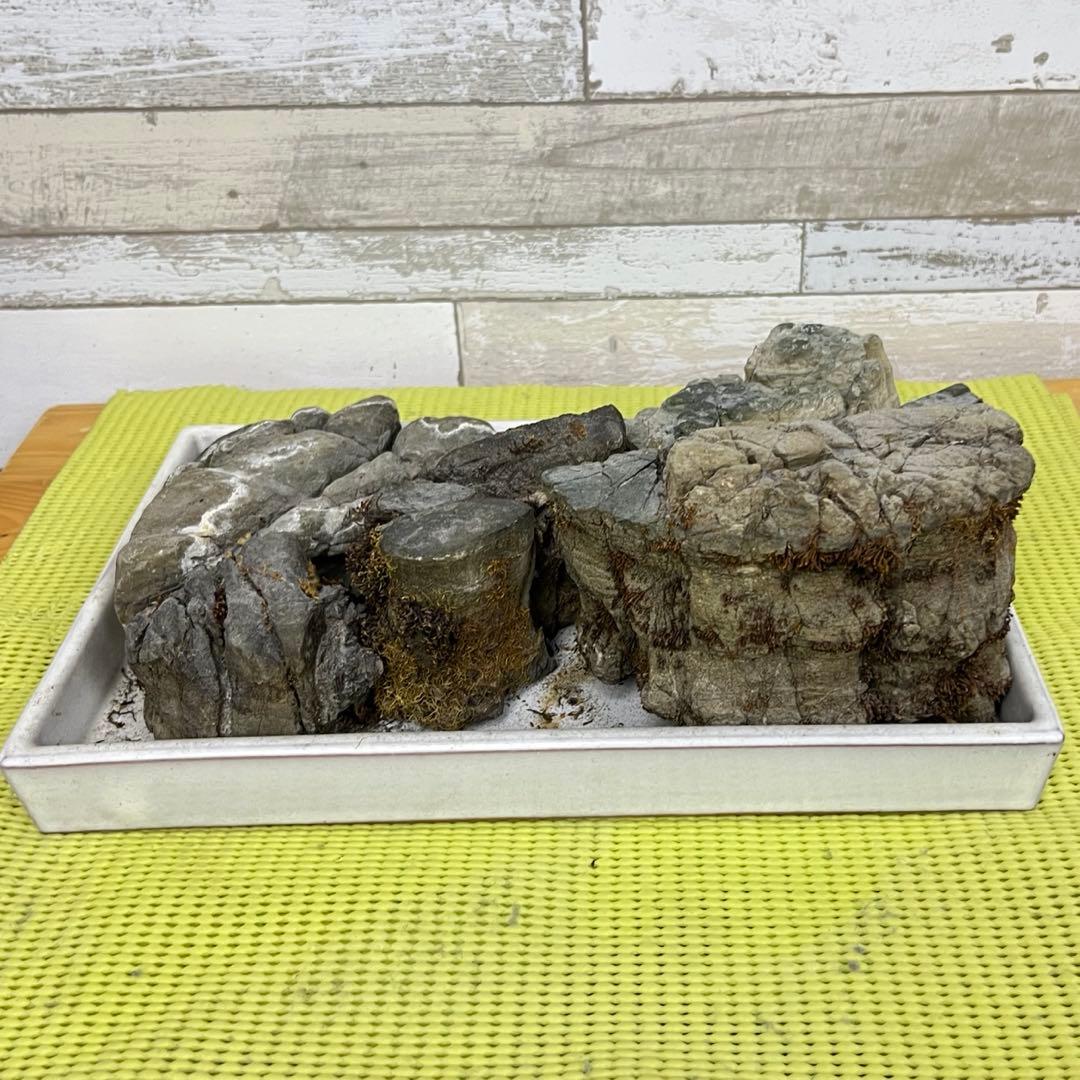 【5個セット】誉平(ポンピラ）石　自然石　水石 盆栽 鑑賞　台座付き