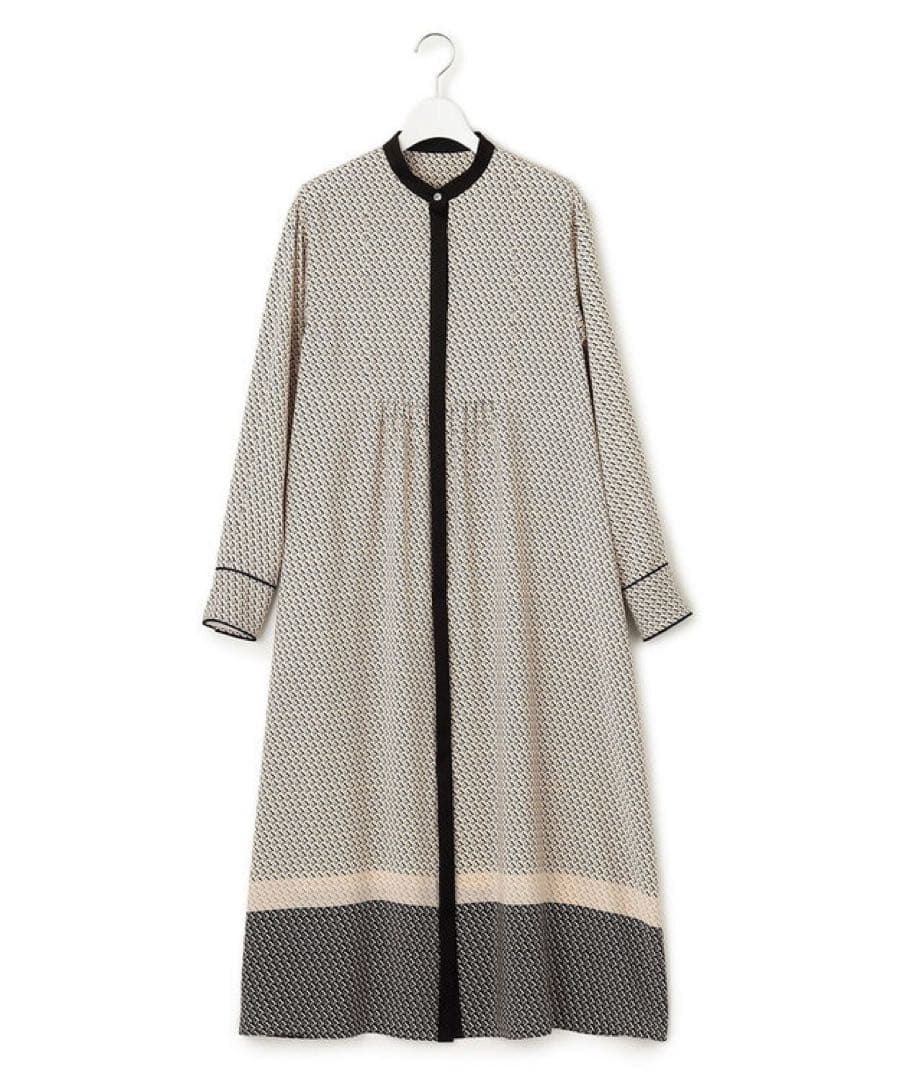 極美品 23区 【洗える】ジオメトリックパネルプリント ワンピース 3XL