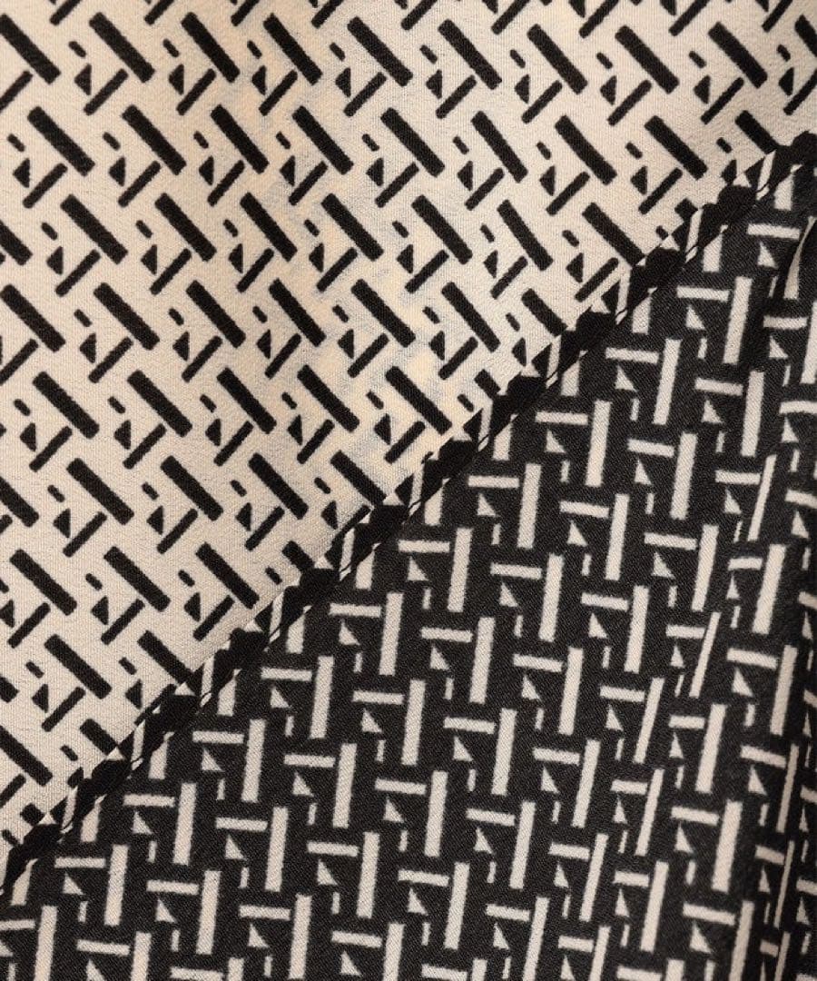 極美品 23区 【洗える】ジオメトリックパネルプリント ワンピース 3XL