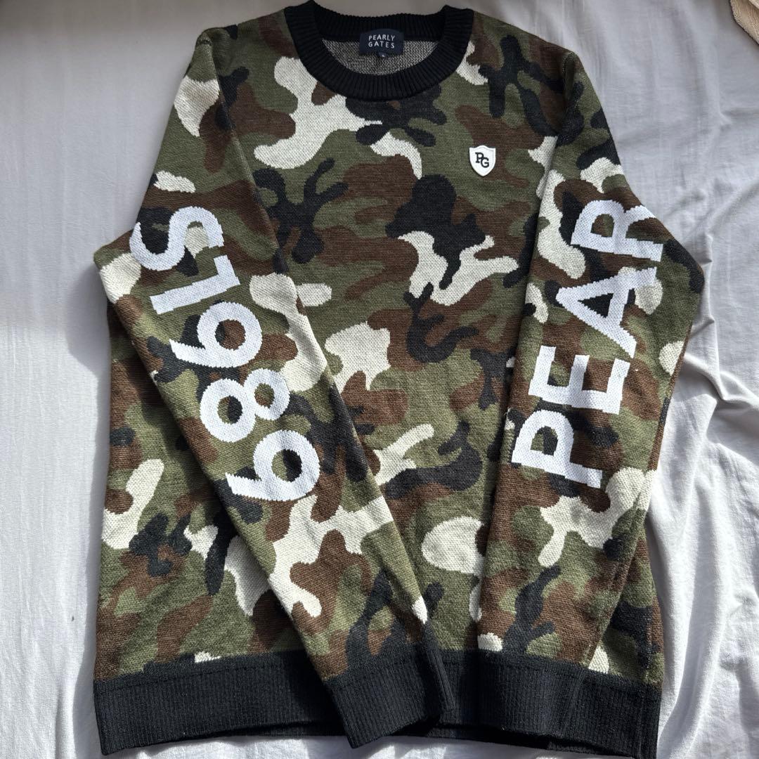パーリーゲイツカモフラージュ柄ニットセーター