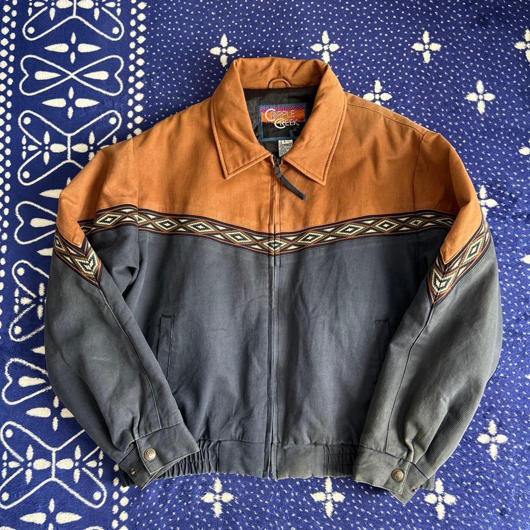 クリップルクリーク　ネイティブ柄ライン　ジップアップブルゾン　ジャケット