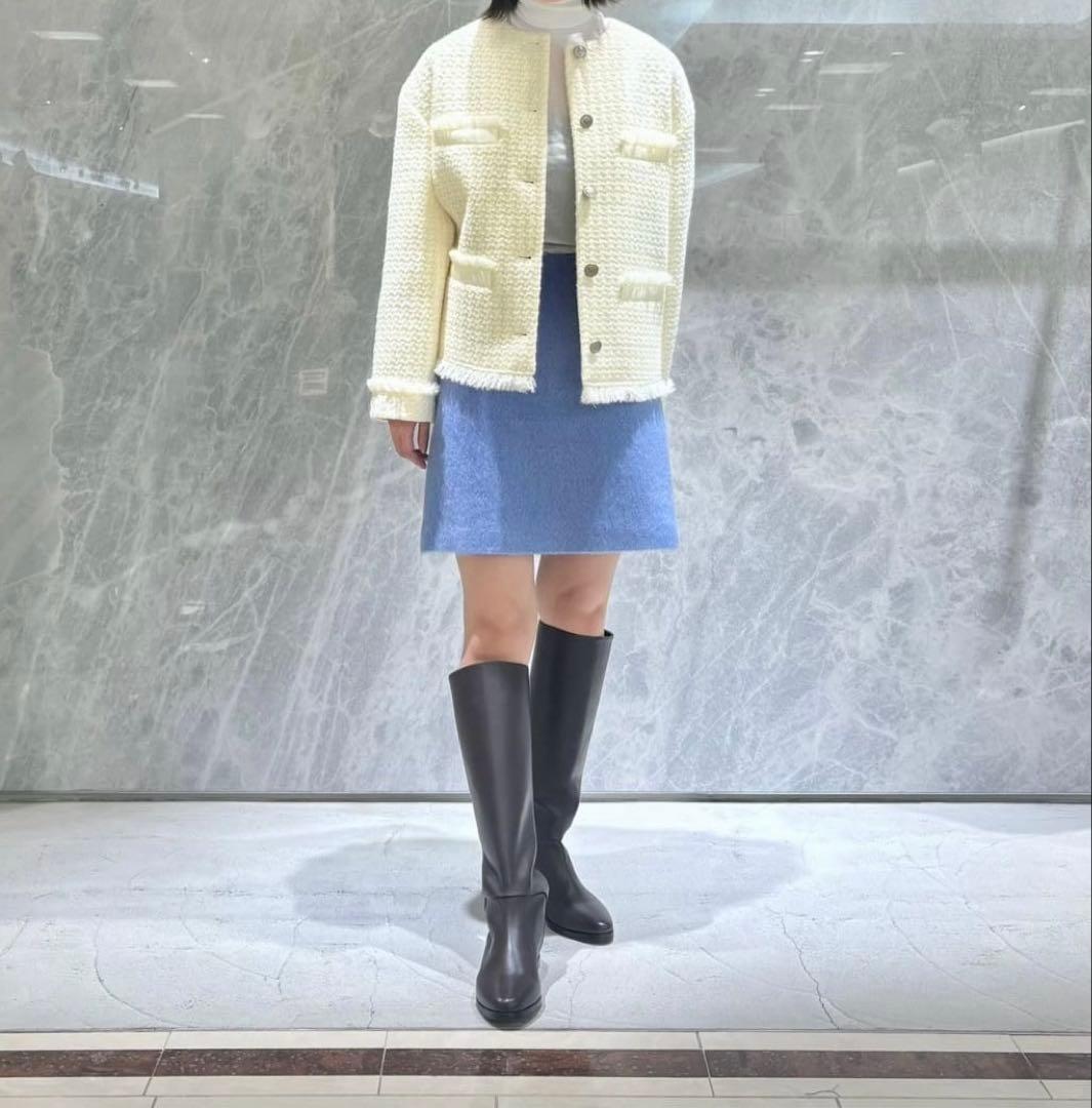 アルアバイル　ルルウィルビー モヘヤシャギーハーフチェスターコート&スカート