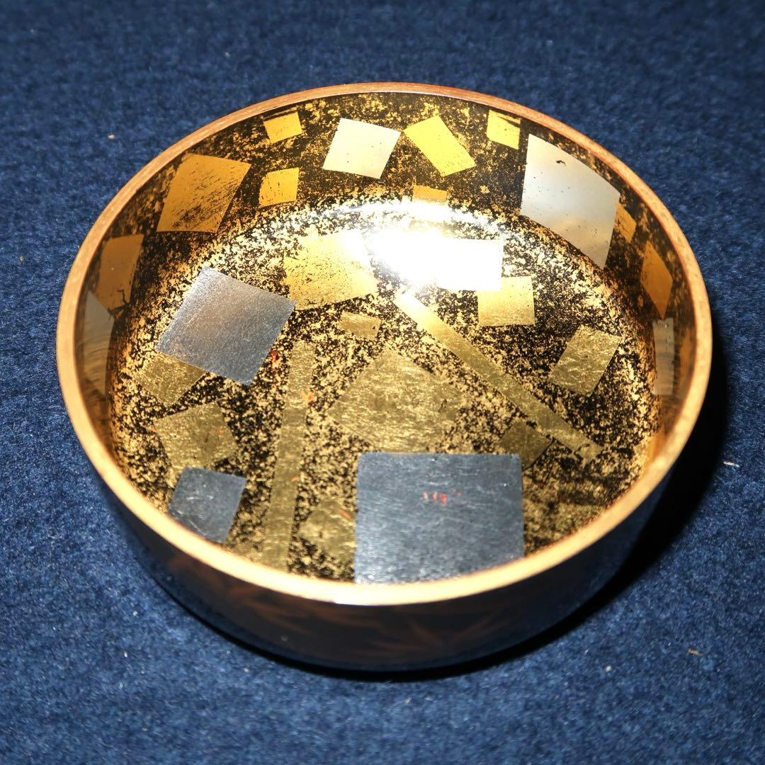 【茶道具】景雲作　扇面蒔絵中棗