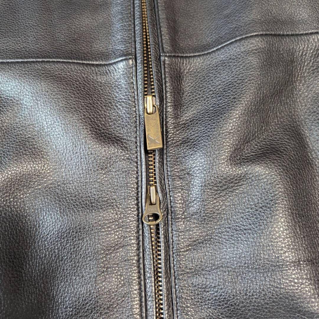 極美品 エディーバウアー レザーコート 本革 ダブルジップアップ