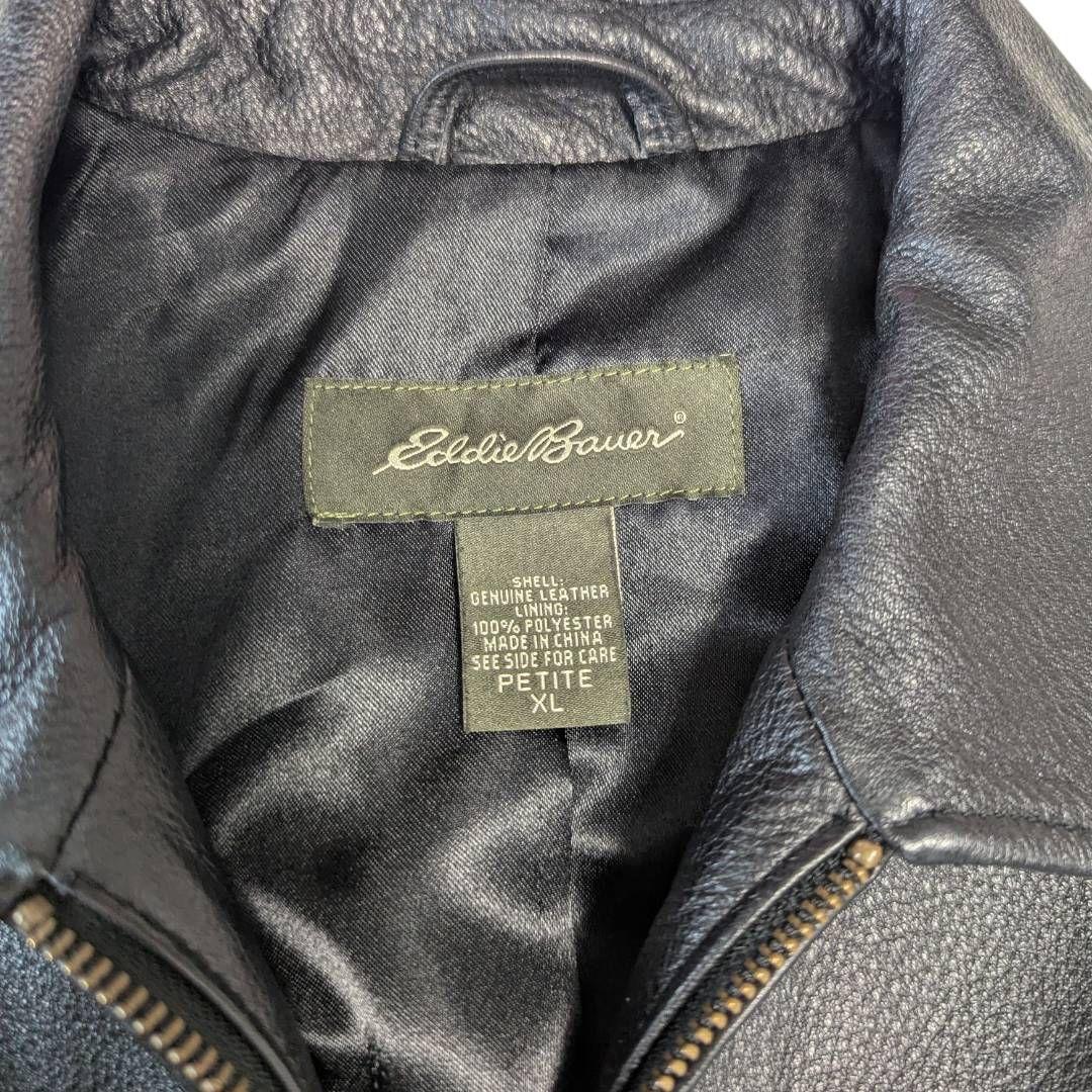 極美品 エディーバウアー レザーコート 本革 ダブルジップアップ