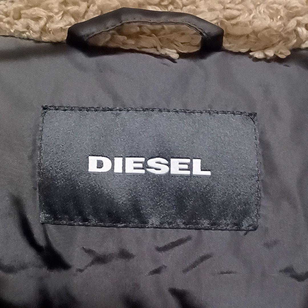 美品★DIESEL　ディーゼル　N-2B　N-3B　中綿　ミリタリー コート　黒